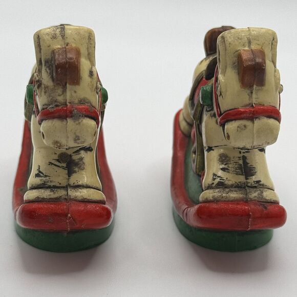 Holiday Memories Rocking Horse Mini Candle Holders Set of 2 Vintage Christmas - Picture 3 of 11
